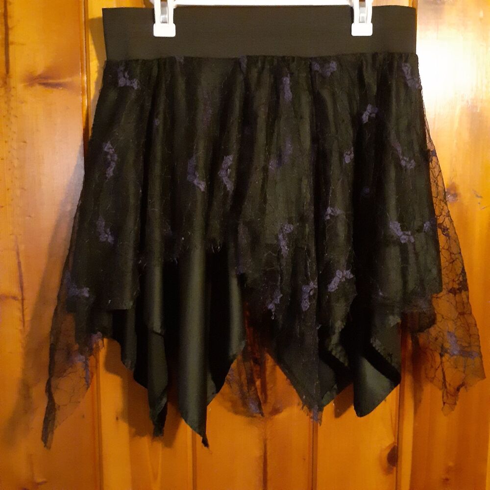 Handmade Gothic Skirt With Bats